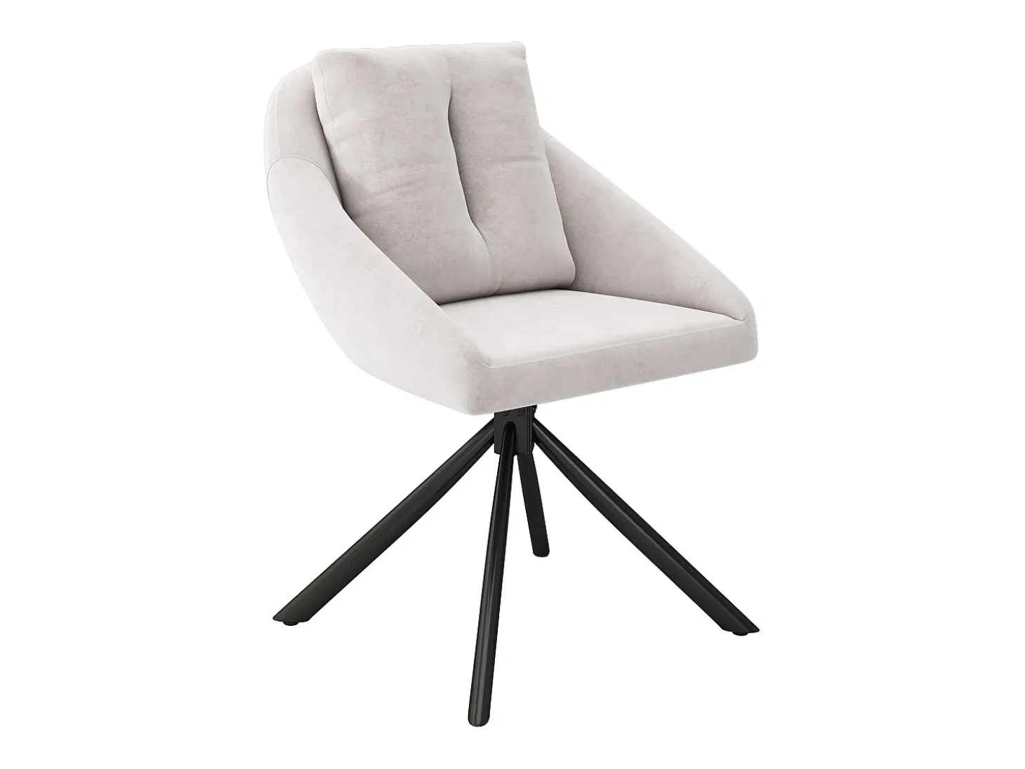Juego de 2 sillas de comedor de terciopelo - 79 x 51,5 x 51,5 cm - Elegantes y cómodas sillas giratorias - con cojines - Beige