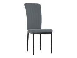 Juego de 4 Sillas de comedor terciopelo gris oscuro ES383337