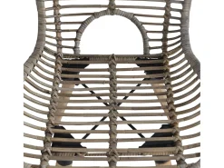 Juego de 2 Sillas de comedor ratán natural marrón ES669307