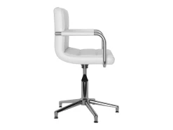 Juego de 2 sillas de comedor giratorias en piel sintética blanca