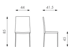 Juego de 4 sillas de comedor apilables