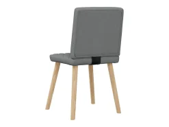Juego de 6 sillas de comedor de tela gris oscuro