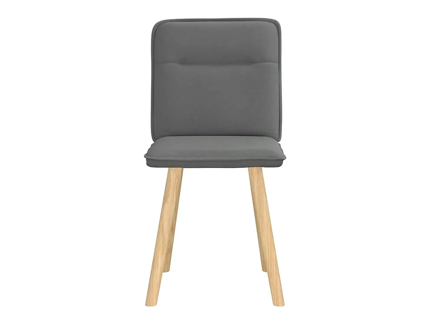 Juego de 2 sillas de comedor de tela gris oscuro