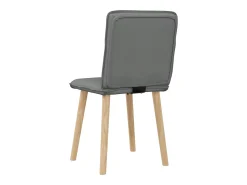 Juego de 2 sillas de comedor de tela gris oscuro