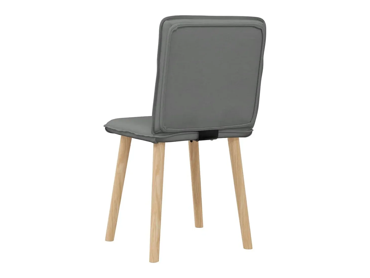 Juego de 2 sillas de comedor de tela gris oscuro