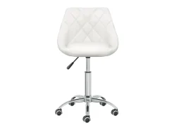 Juego de 2 Sillas de comedor giratorias cuero sintético blanco ES973907