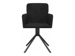 Juego de 2 Sillas de comedor giratorias terciopelo negro ES438013