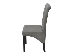 Juego de 2 Sillas de comedor giratorias tela gris claro ES650850