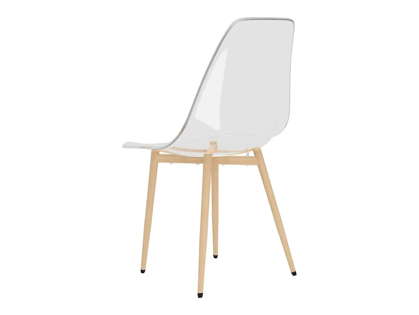 Juego de 6 sillas de comedor de PET transparente