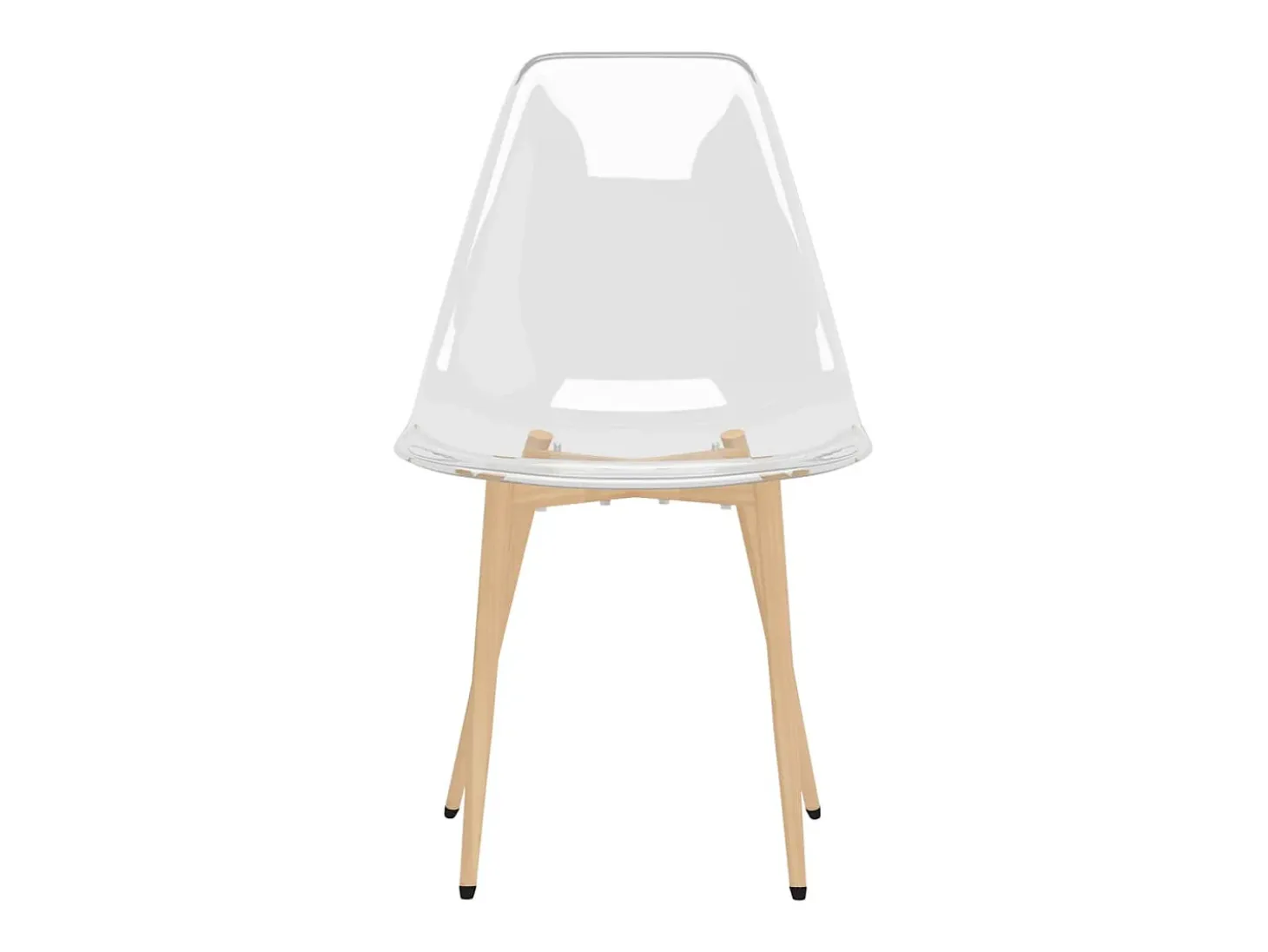 Juego de 6 sillas de comedor de PET transparente