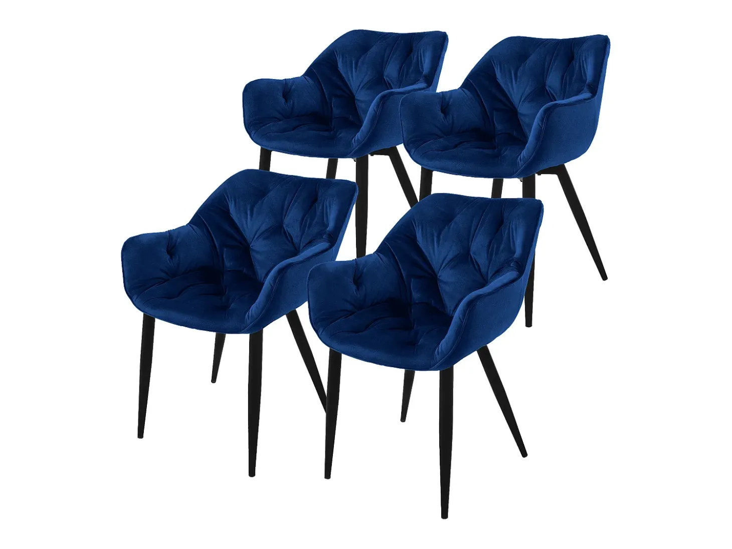 Juego de 4 sillas de comedor sillas de salón silla tapizada silla de cocina terc