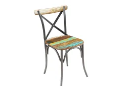 Juego de 2 Sillas de comedor madera maciza reciclada ES127078
