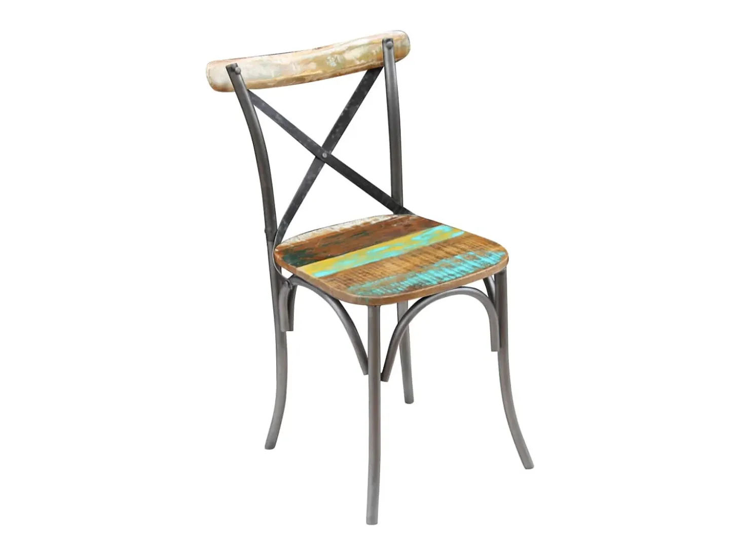 Juego de 2 Sillas de comedor madera maciza reciclada ES127078