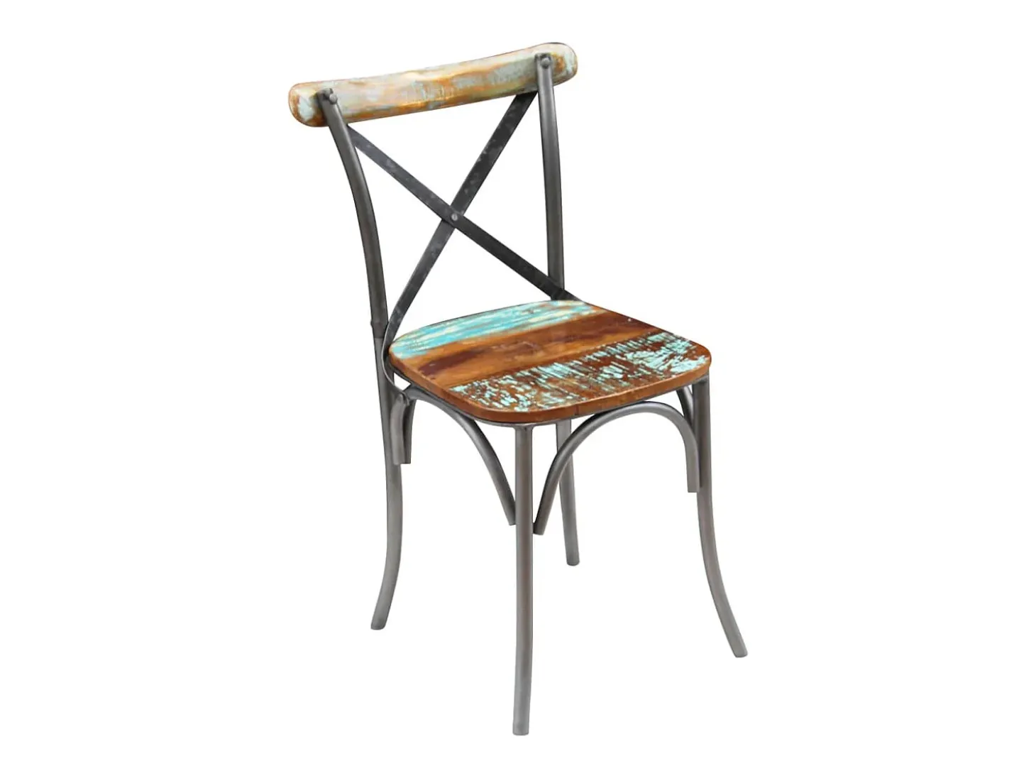 Juego de 2 Sillas de comedor madera maciza reciclada ES127078