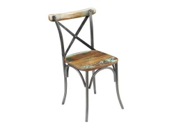 Juego de 2 Sillas de comedor madera maciza reciclada ES127078