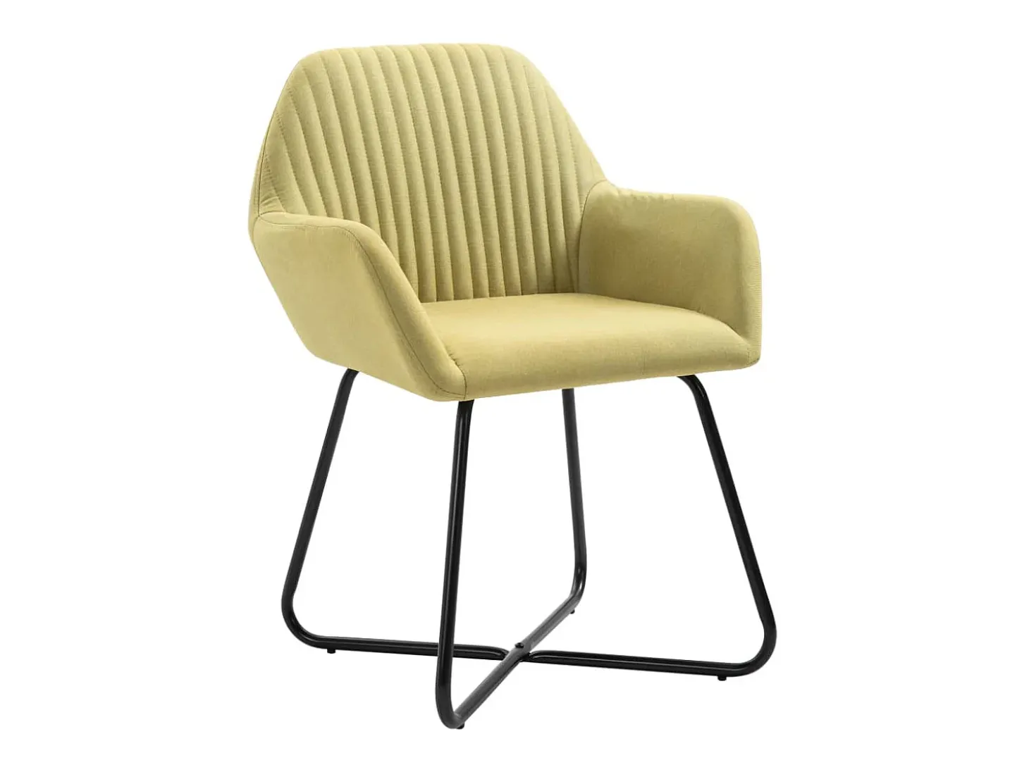 Juego de 2 Sillas de comedor tela verde ES183513