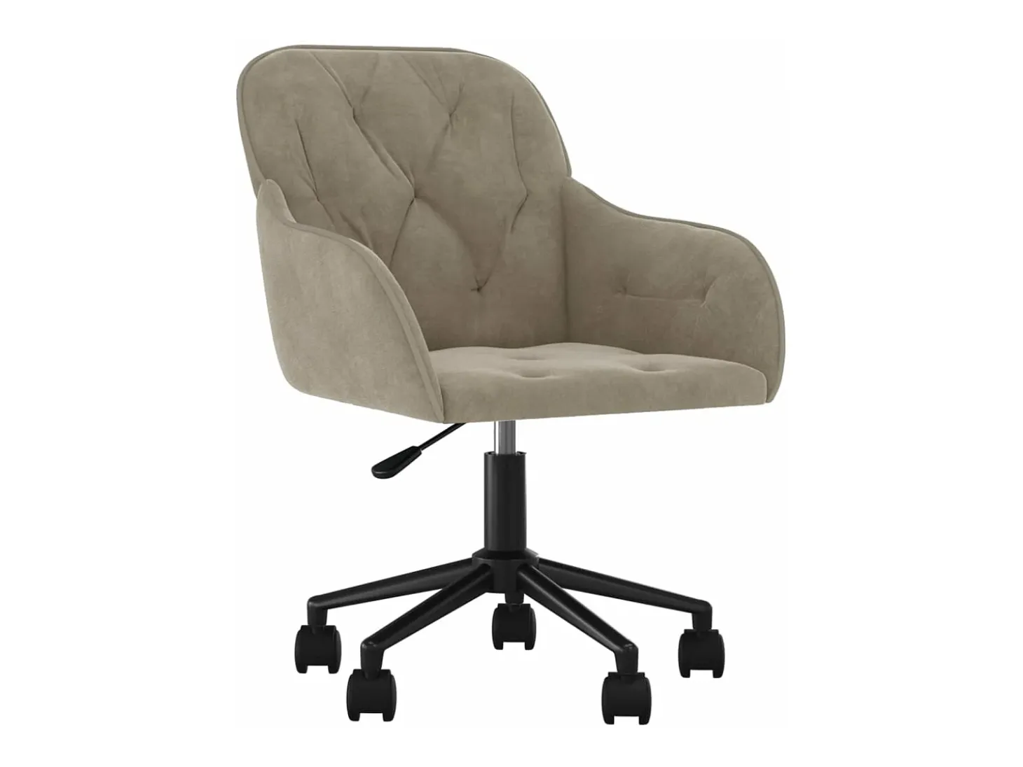 Juego de 2 Sillas de comedor giratorias de terciopelo gris claro ES630217