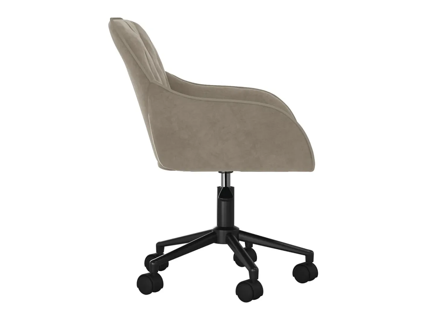 Juego de 2 Sillas de comedor giratorias de terciopelo gris claro ES630217
