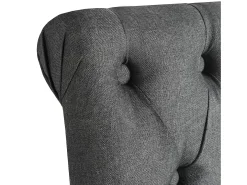 Juego de 6 sillas de comedor de tela gris oscuro