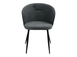 Juego de 2 sillas de comedor "Claris" en tejido antracita acolchado cm 56x55 78h