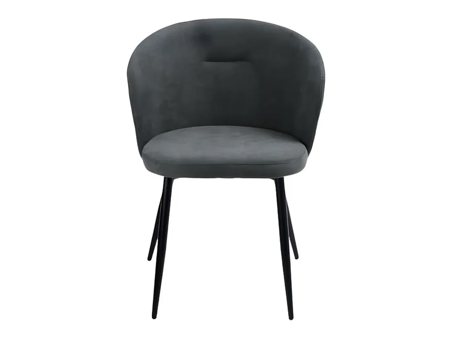 Juego de 2 sillas de comedor "Claris" en tejido antracita acolchado cm 56x55 78h