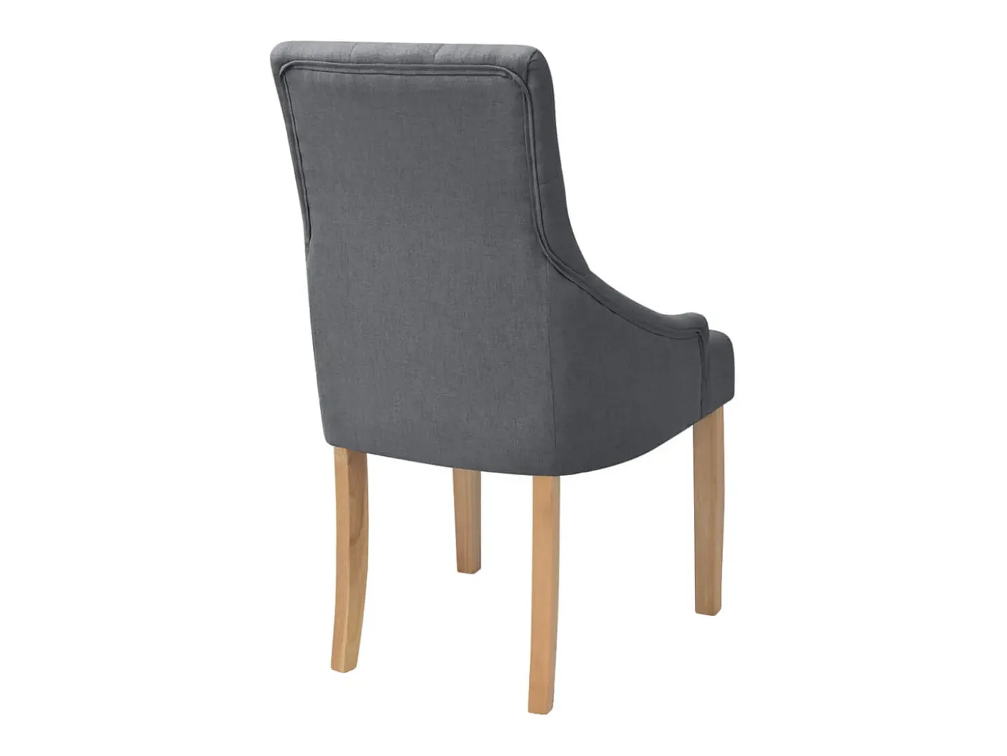 Juego de 2 Sillas de comedor tela gris oscuro ES201180