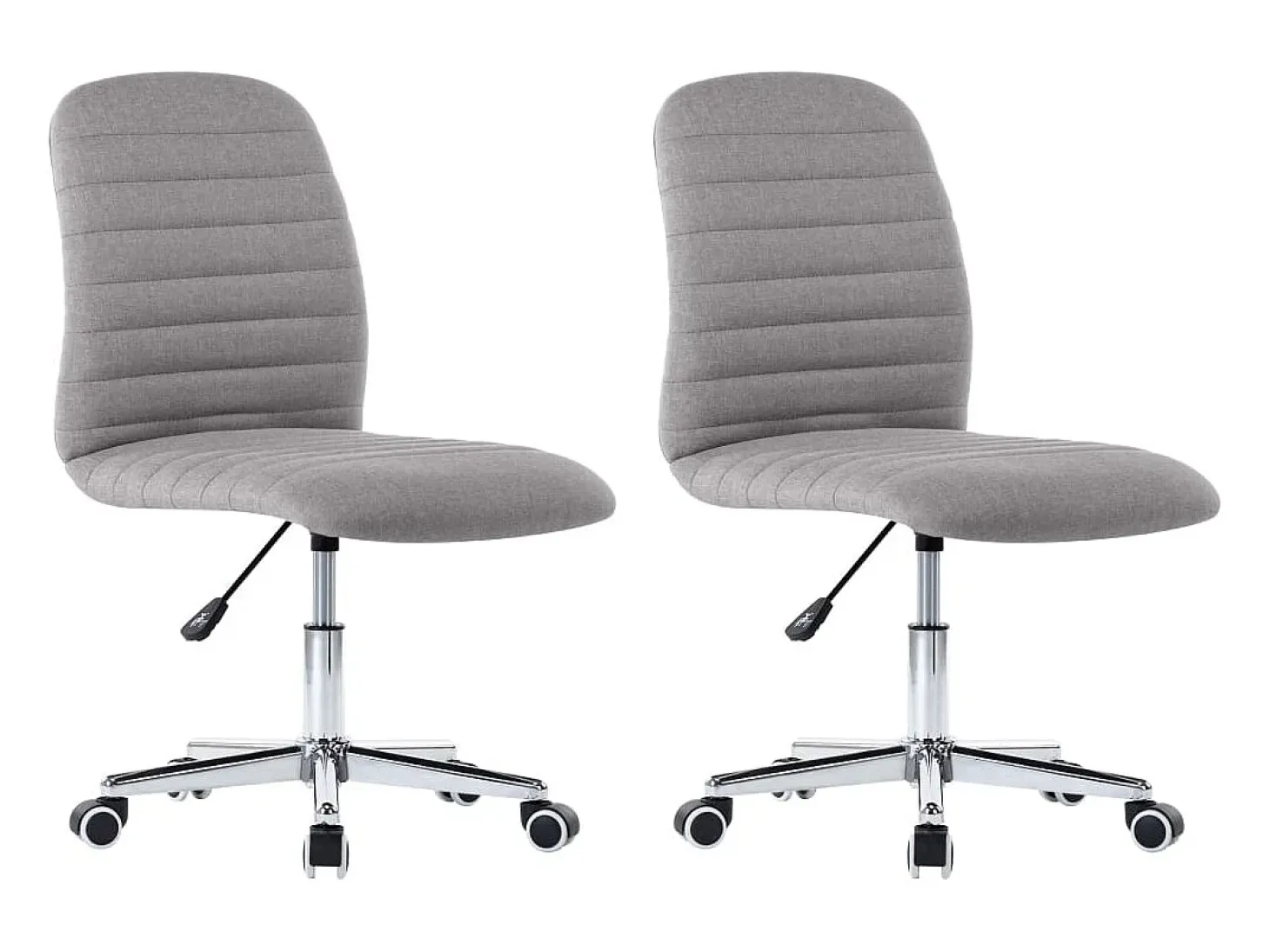Juego de 2 Sillas de comedor tela gris claro ES368049