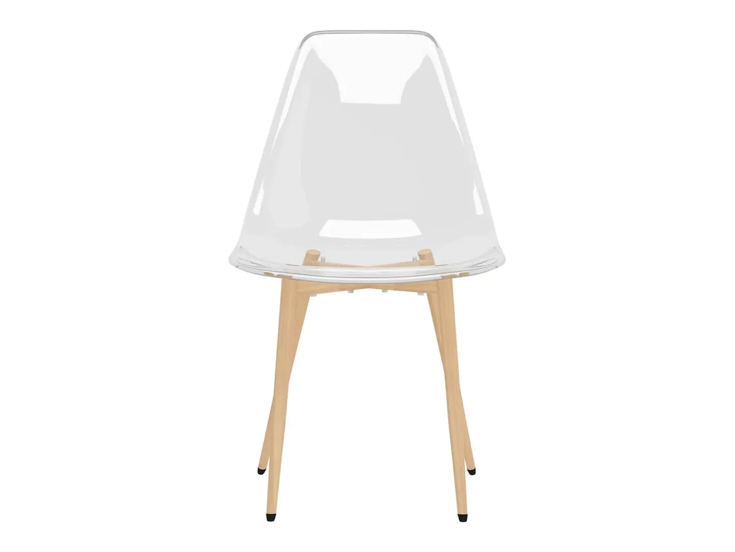 Juego de 2 Sillas de comedor transparente PET ES663859