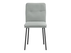 Juego de 2 sillas de comedor en terciopelo gris claro