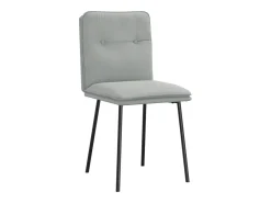 Juego de 2 sillas de comedor en terciopelo gris claro