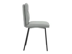 Juego de 2 sillas de comedor en terciopelo gris claro