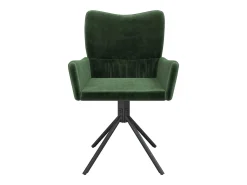 Juego de 2 Sillas de comedor giratorias terciopelo verde oscuro ES108872