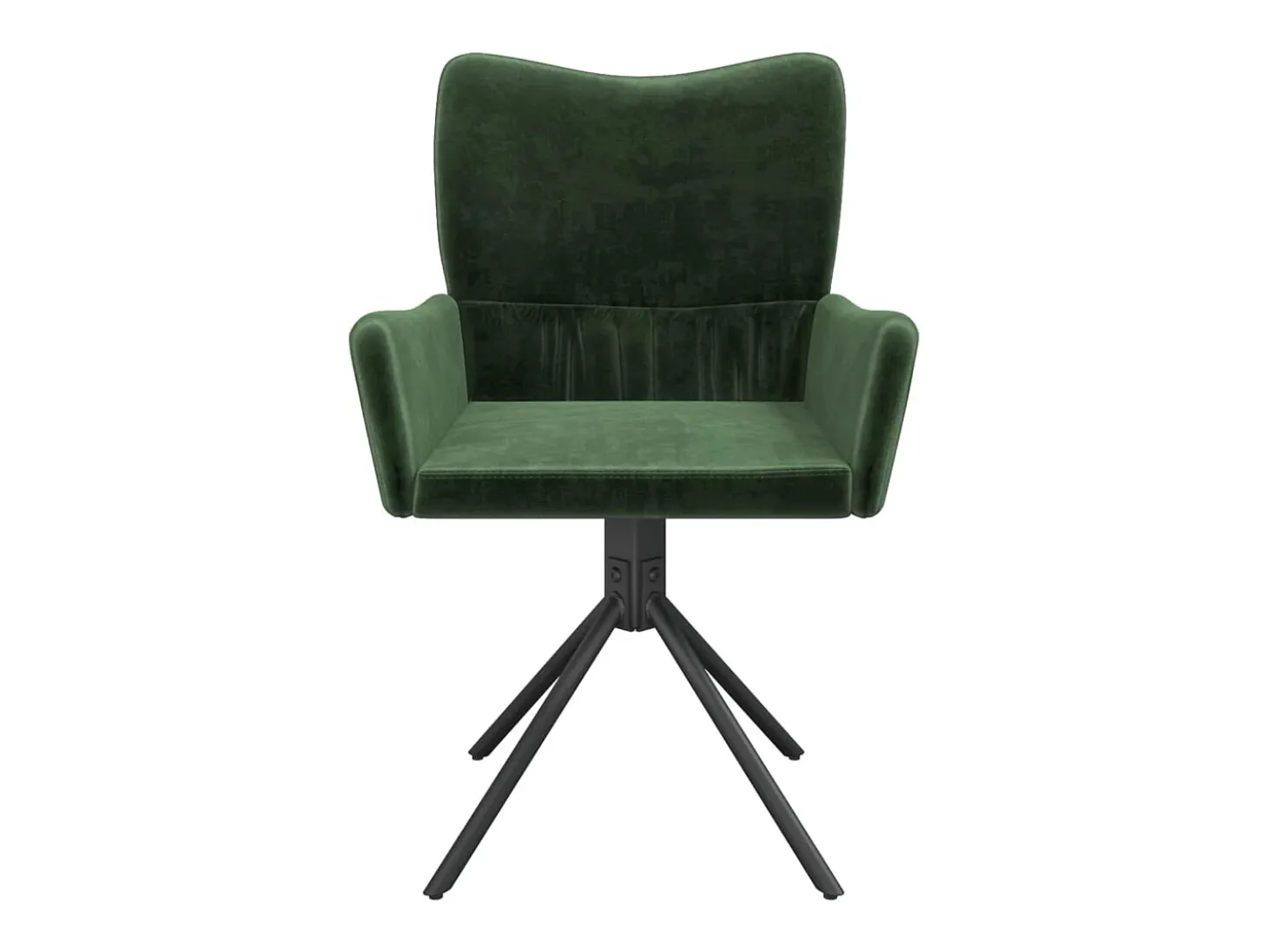 Juego de 2 Sillas de comedor giratorias terciopelo verde oscuro ES108872