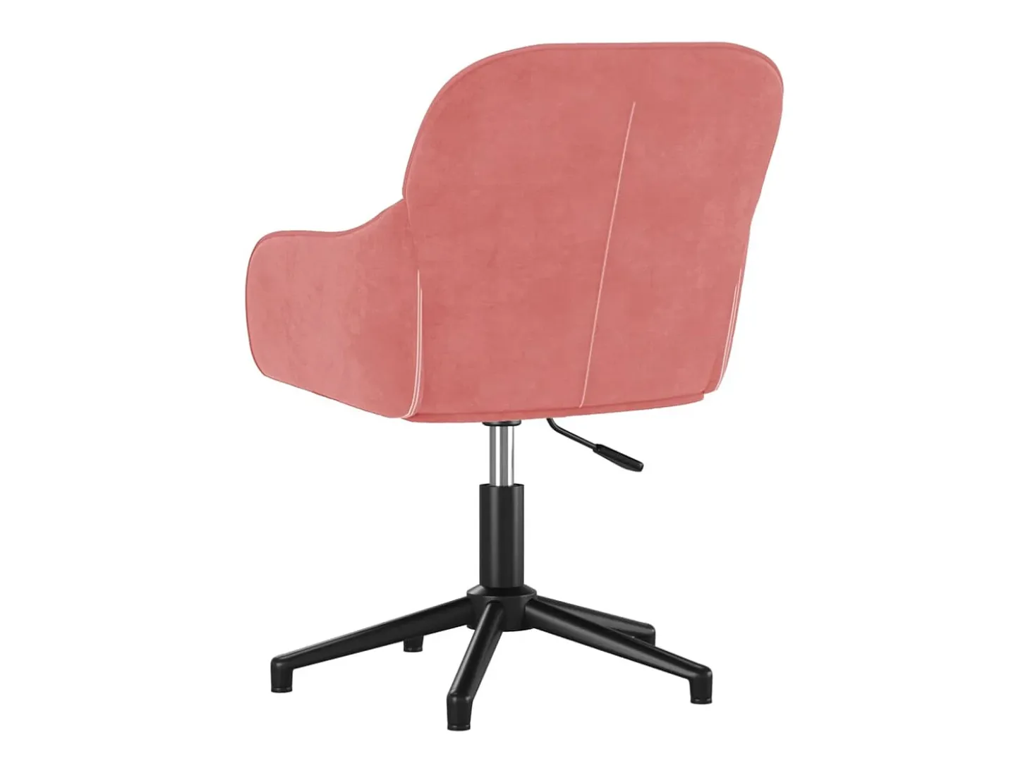 Juego de 2 sillas de comedor giratorias de terciopelo rosa