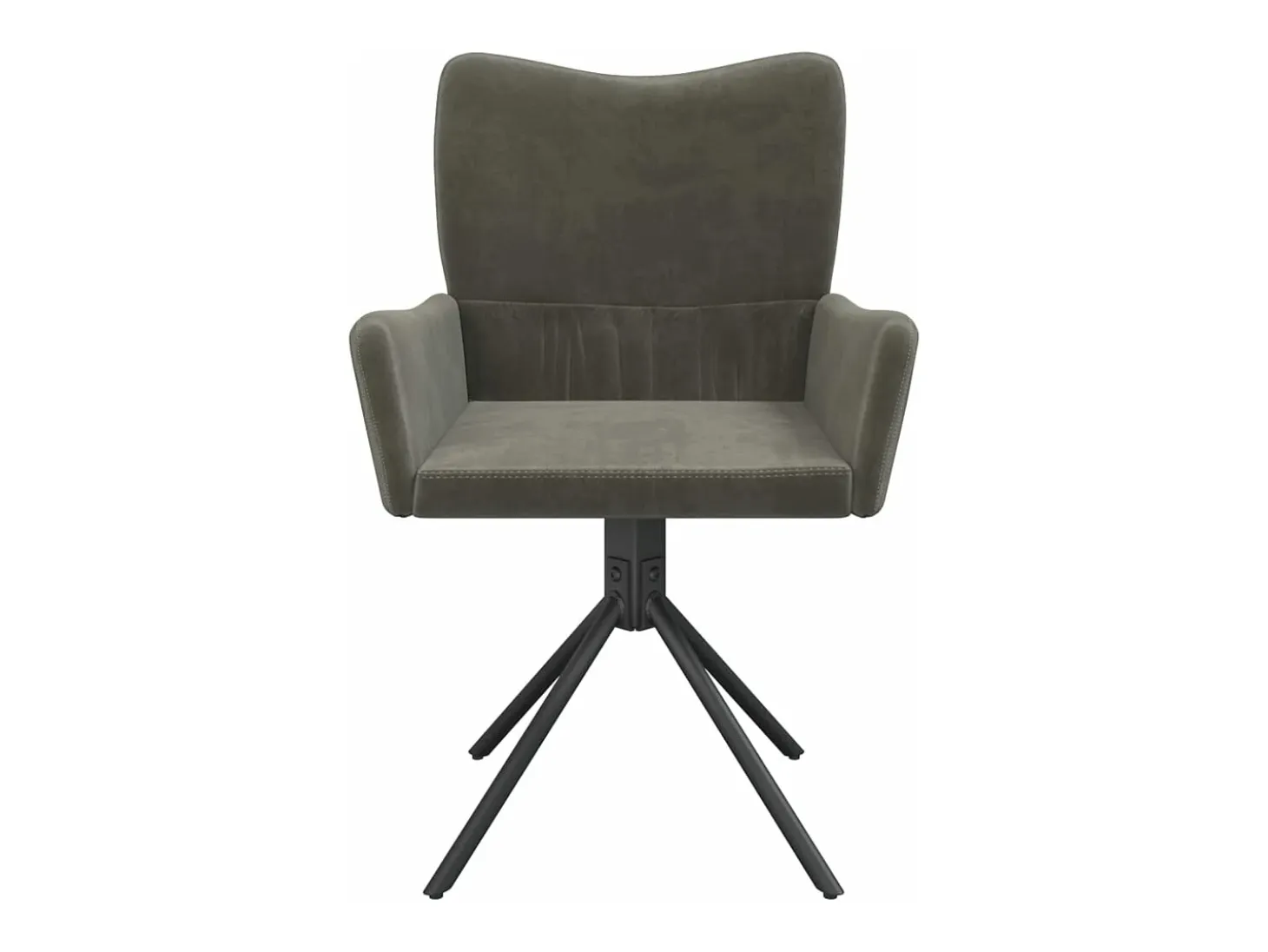 Juego de 2 Sillas de comedor giratorias terciopelo gris oscuro ES851913