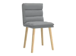 Juego de 2 sillas de comedor de tela gris claro