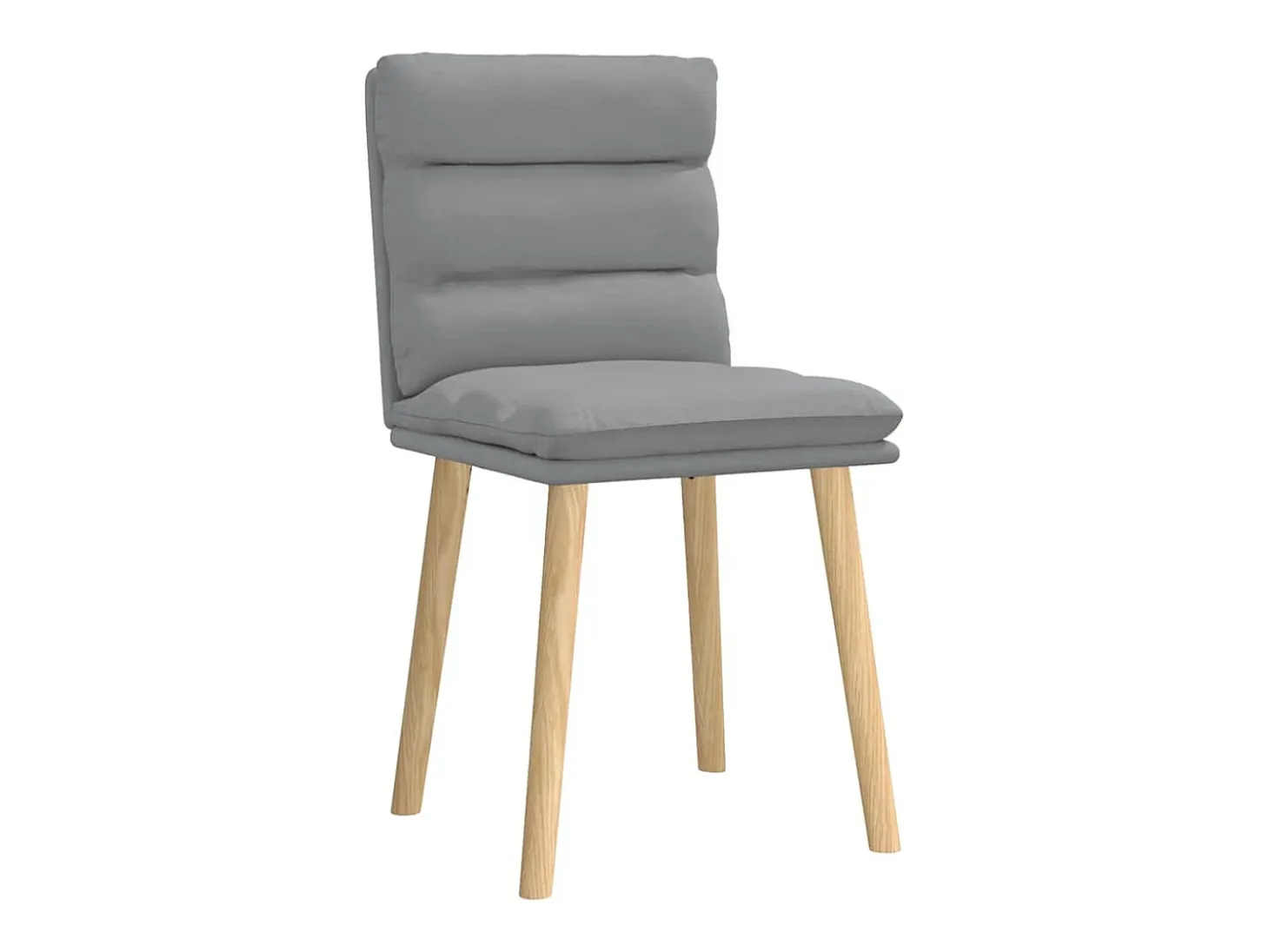 Juego de 2 sillas de comedor de tela gris claro