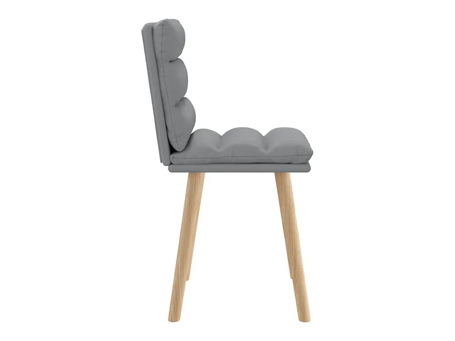Juego de 2 sillas de comedor de tela gris claro