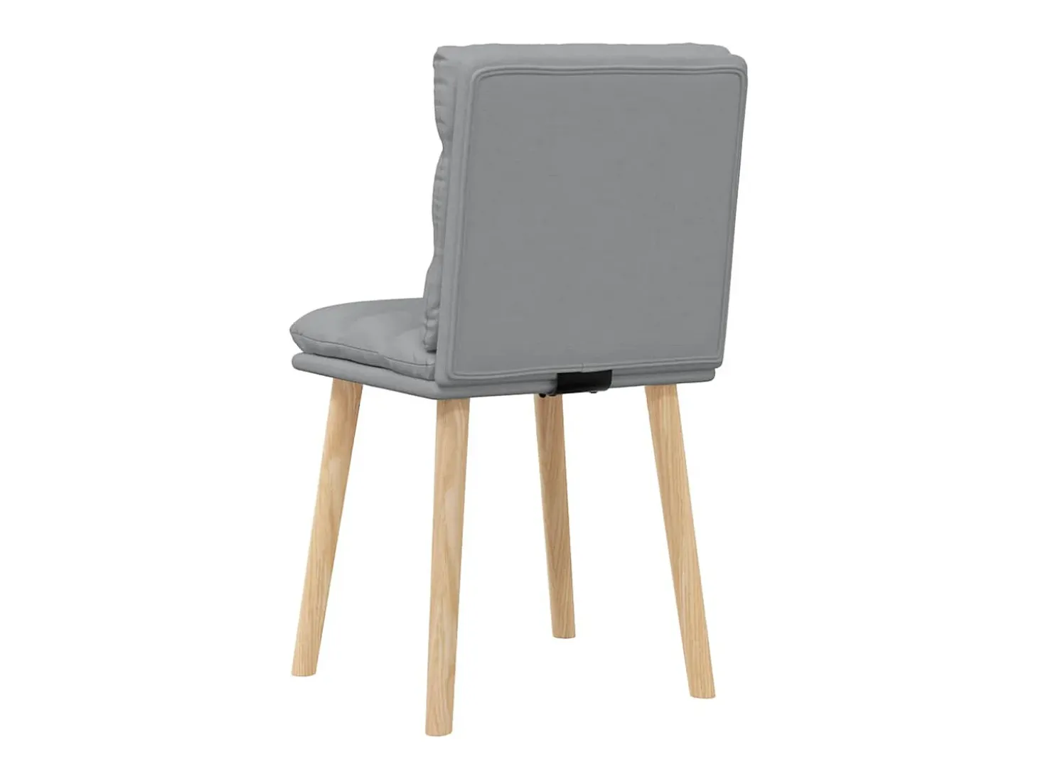 Juego de 2 sillas de comedor de tela gris claro