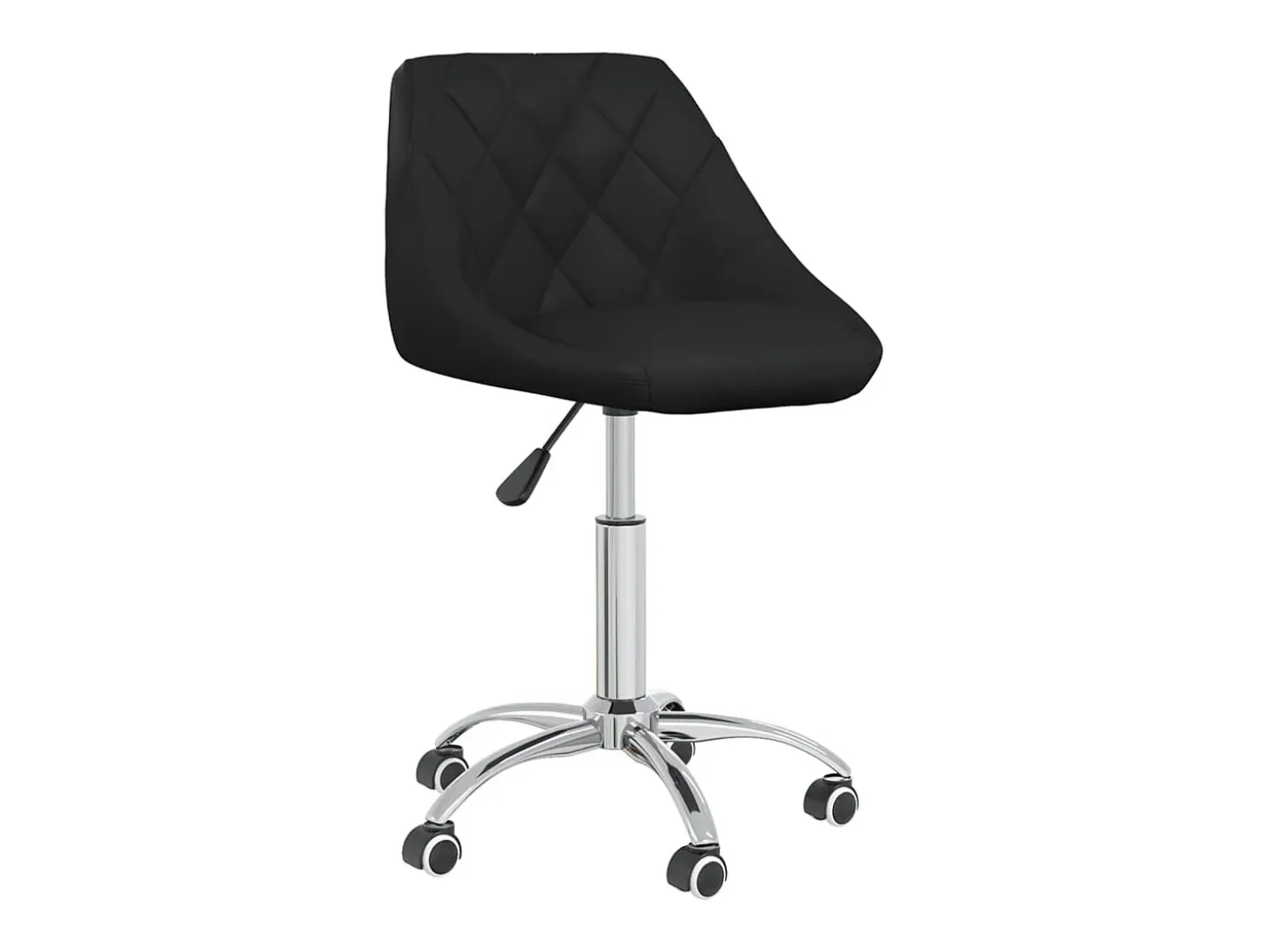Juego de 2 Sillas de comedor giratorias cuero sintético negro ES867935