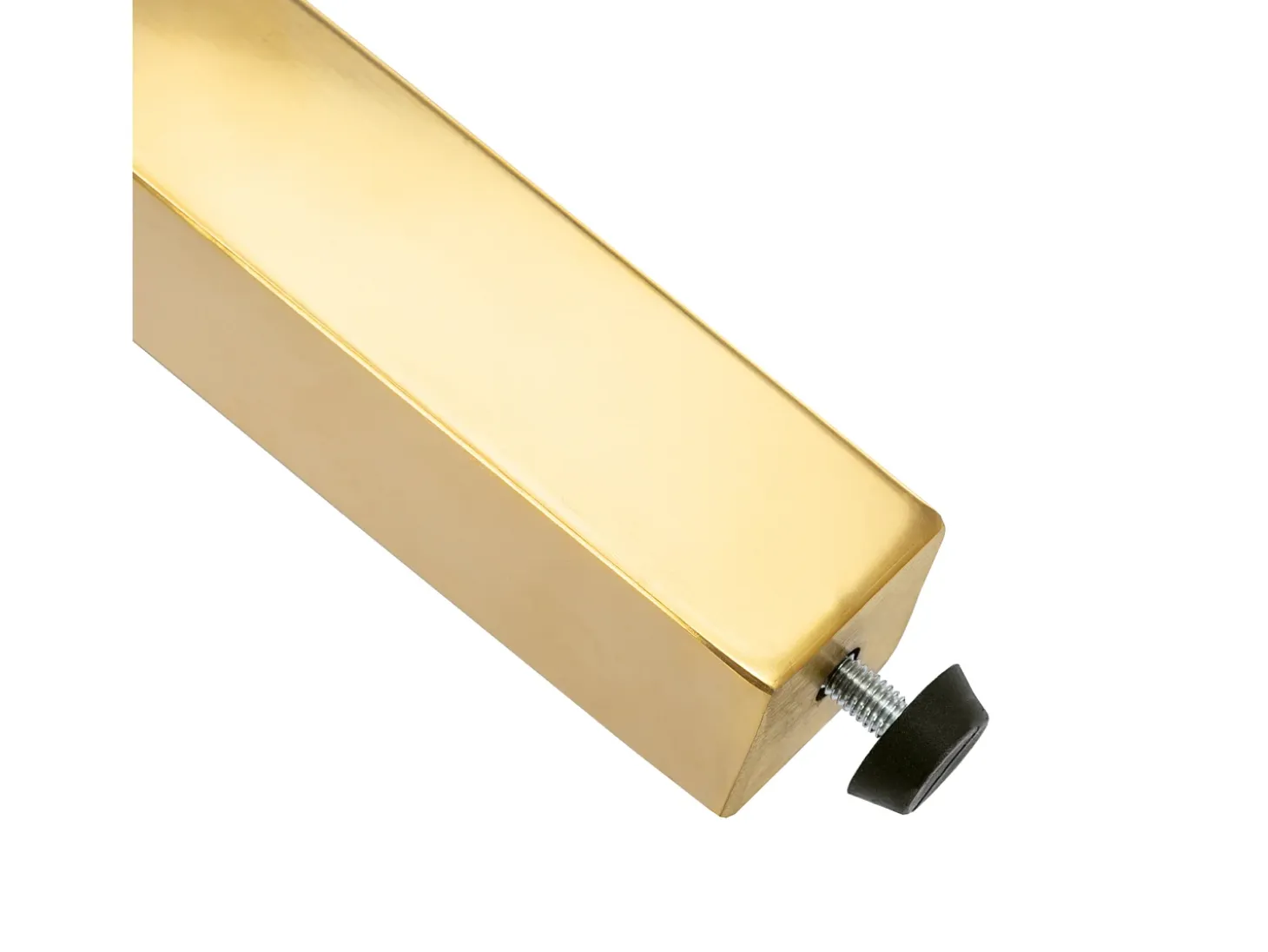 Juego de 2 sillas de comedor - Silla tapizada con tachuelas decorativas y patas de metal dorado - terciopelo beige