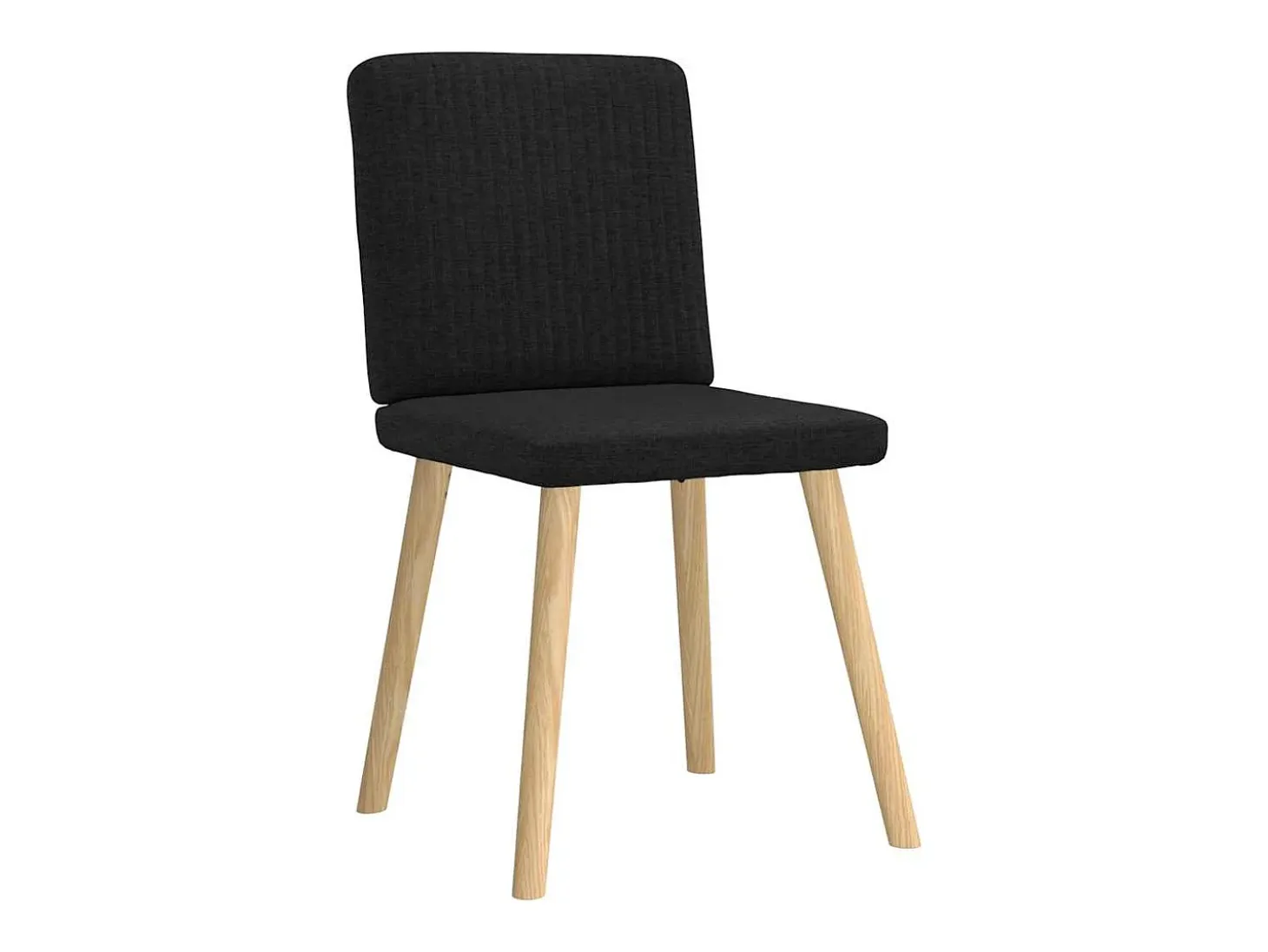 Juego de 6 sillas de comedor de tela negra