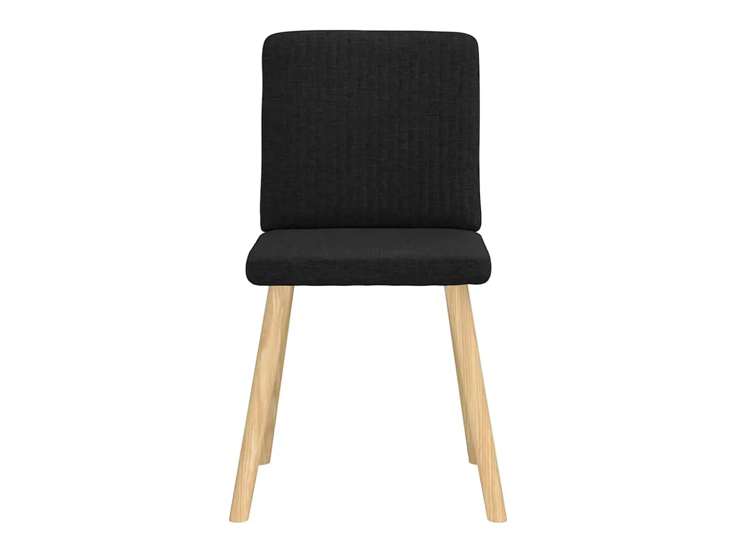 Juego de 6 sillas de comedor de tela negra