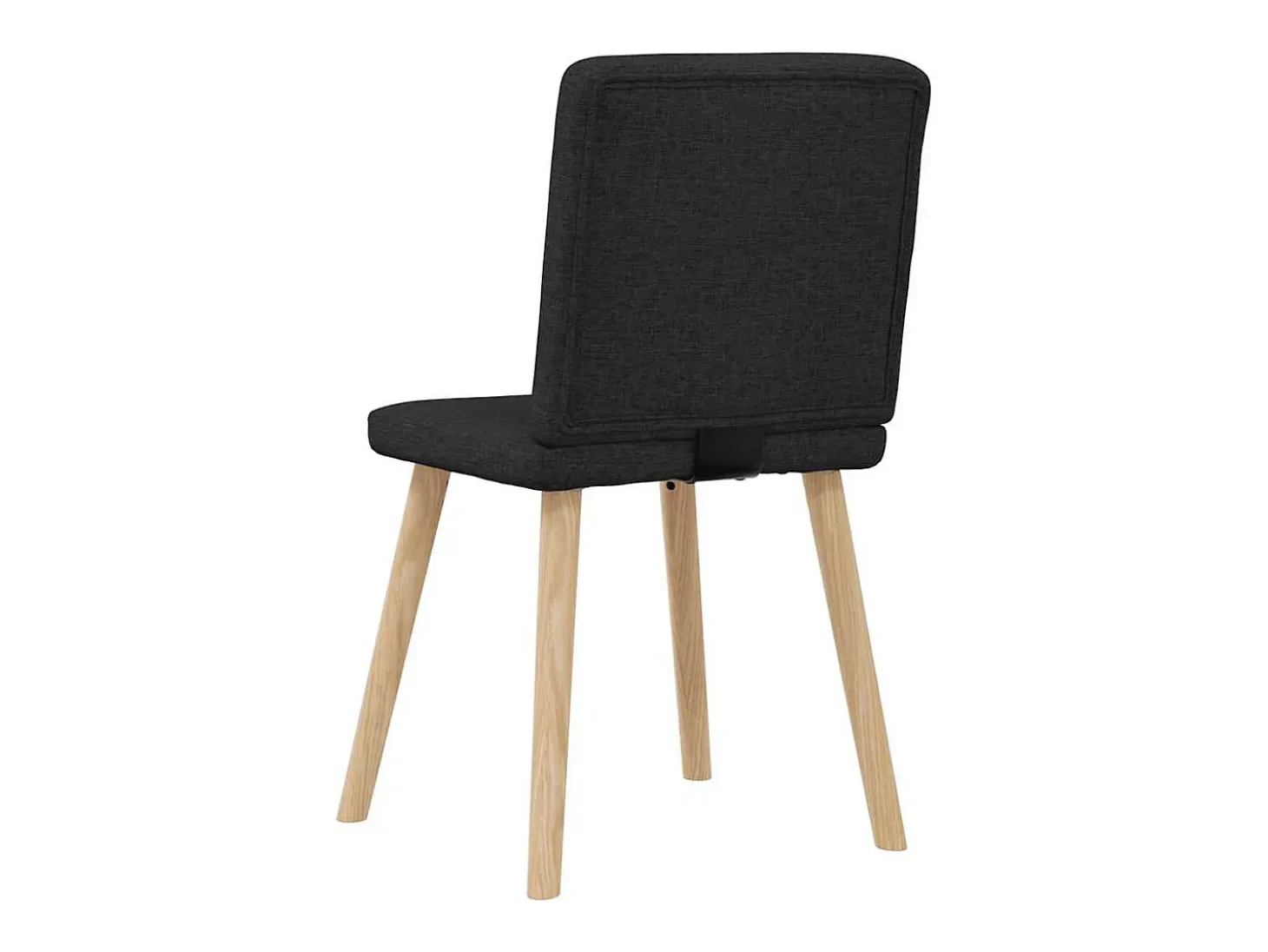 Juego de 6 sillas de comedor de tela negra