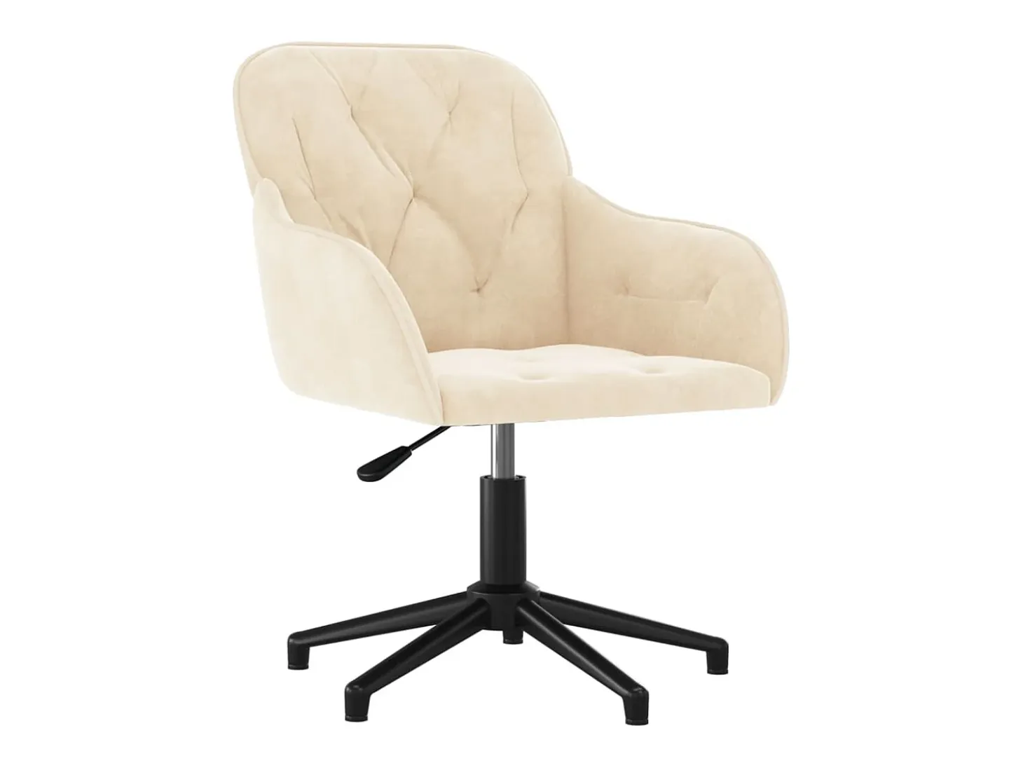 Juego de 2 Sillas de comedor giratorias terciopelo crema ES848987