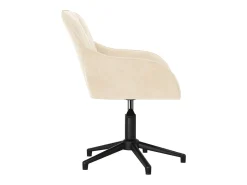 Juego de 2 Sillas de comedor giratorias terciopelo crema ES848987