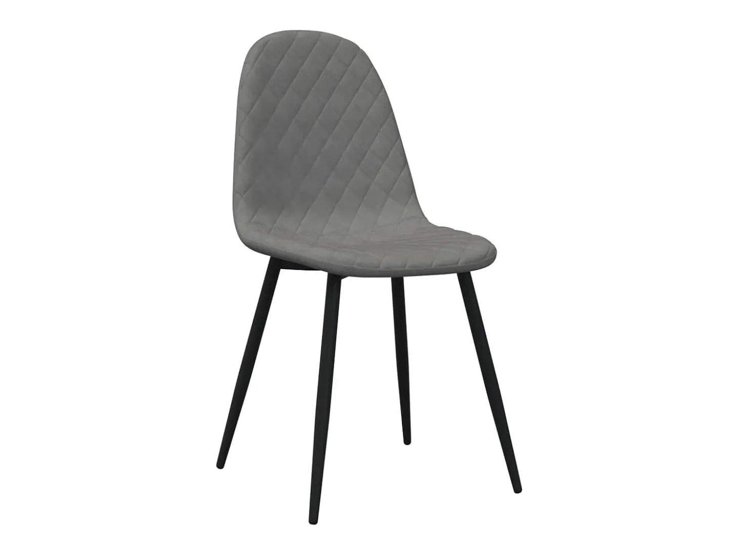 Juego de 2 Sillas de comedor terciopelo gris claro ES714016