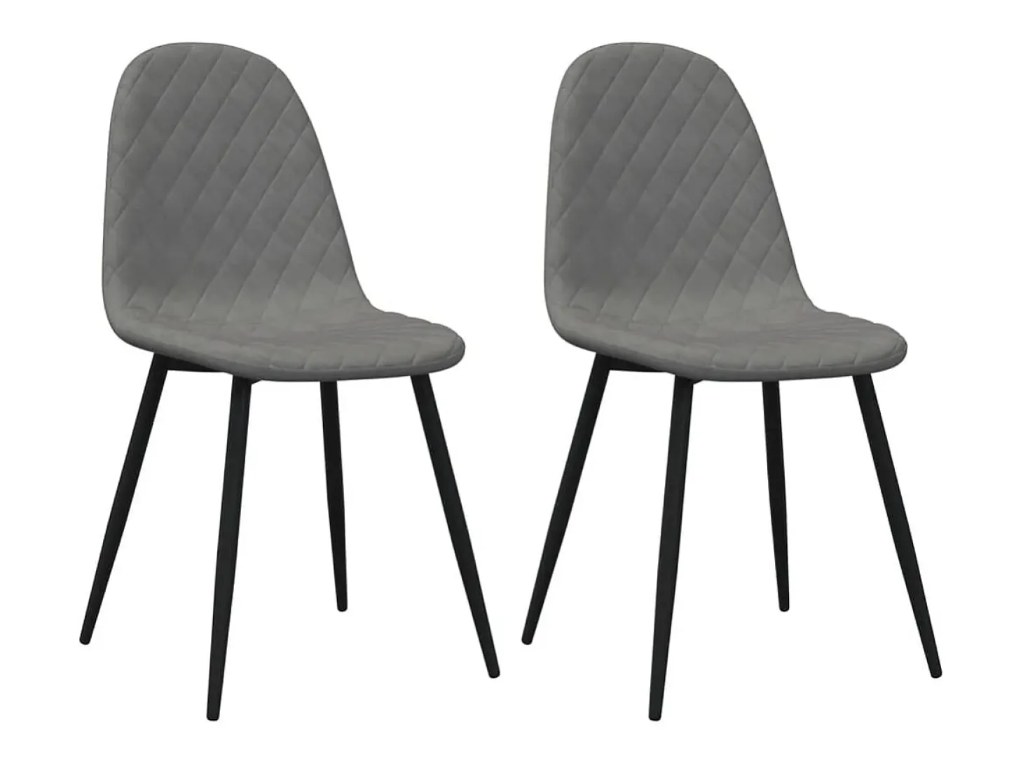 Juego de 2 Sillas de comedor terciopelo gris claro ES714016