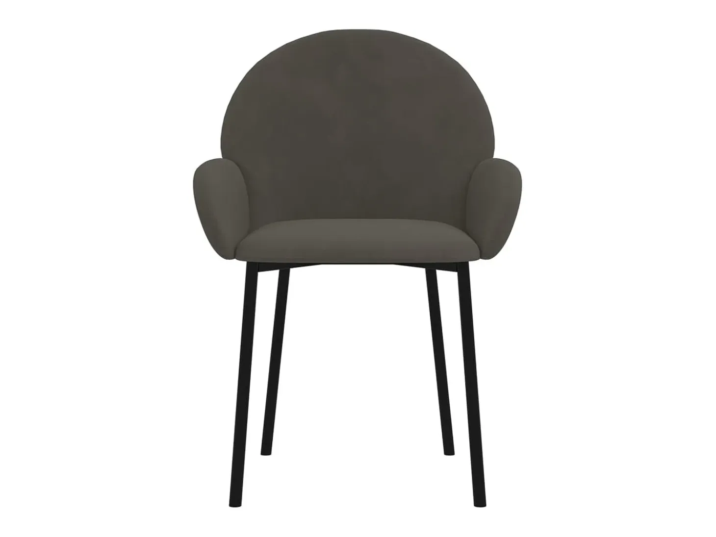 Juego de 2 Sillas de comedor terciopelo gris oscuro ES903012
