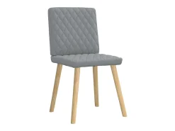 Juego de 4 sillas de comedor de tela gris claro